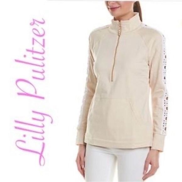 Lilly Pulitzer cream colored, Skipper Popover with lace detail. - Picture 8 of 8
